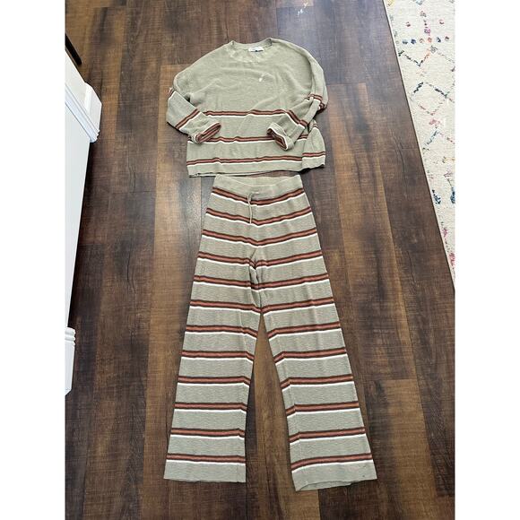 Free People Beach Mariner Knit Pants Set Size Medium - Picture 1 of 11